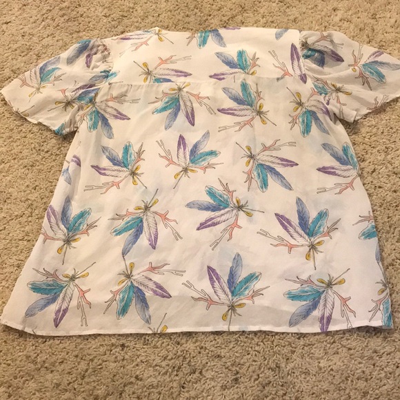 Family Affairs XS Sheer Floral Blouse - Picture 7 of 8